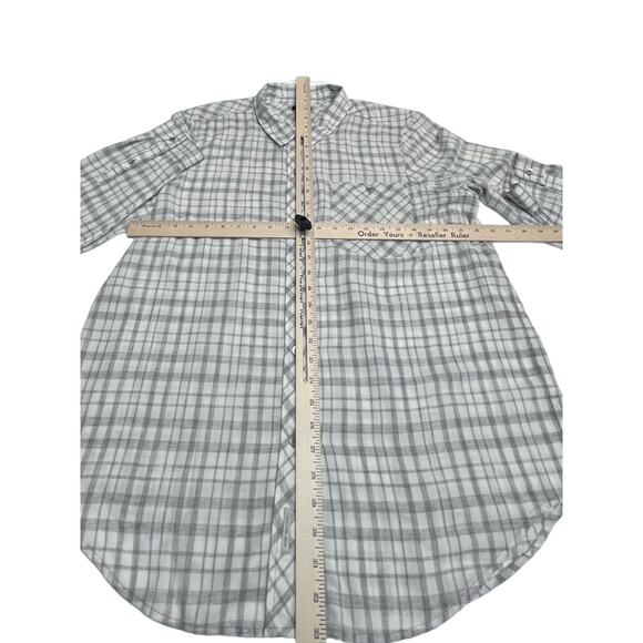 Calvin Klein Jeans Men’s XXL Plaid Button-Up Shirt – Gray White Long Sleeve - Picture 9 of 9